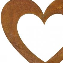 Hjärta rost trädgård dekoration metall hjärta 10cm 12st