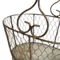 Trådkorg antikkorg med handtag metallkorg 28×23×12cm