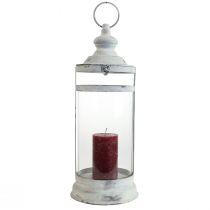 Artikel Deco Lantern Shabby Chic Lantern Vit Metall Ø15cm H46cm