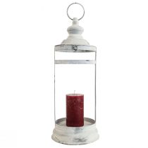 Artikel Deco Lantern Shabby Chic Lantern Vit Metall Ø15cm H46cm