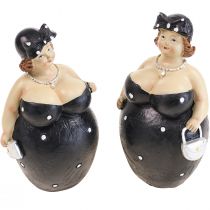 Artikel Dekorativ figur knubbig kvinna dam figur badrum dekoration H16cm set om 2