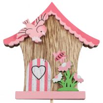 Blomplugg trä dekorativ plugg fågelhus 7,5x8cm 12 st