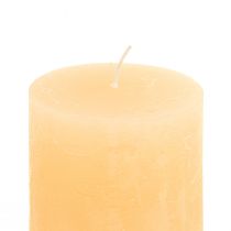 Artikel Ljus Aprikos Ljus Enfärgade pelarljus 60×80mm 4st