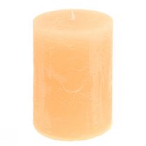 Artikel Ljus Aprikos Ljus Enfärgade Pelarljus 85×120mm 2st