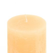 Artikel Ljus Aprikos Ljus Enfärgade Pelarljus 85×120mm 2st