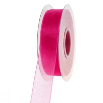 Artikel Organzaband presentband rosa band kantkant 25mm 50m