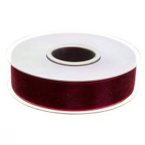 Artikel Organzaband tygband Organza Bordeaux 25mm 50m