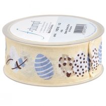 Artikel Presentband påsk dekorationsband Påskägg kräm 40mm 20m