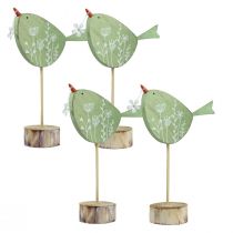 Artikel Dekorativ fågelbordsdekoration påsk trädekor mint 18x13,5cm 4 st.