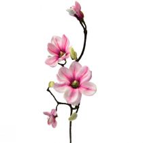 Artikel Artificiell Blomma Magnolia Branch Magnolia Konstgjord Rosa 59cm 3st