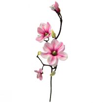 Artikel Artificiell Blomma Magnolia Branch Magnolia Konstgjord Rosa 59cm 3st