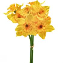 Artikel Påskliljor dekoration konstgjorda blommor gula påskliljor 38cm 3 st