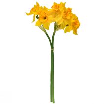 Artikel Påskliljor dekoration konstgjorda blommor gula påskliljor 38cm 3 st