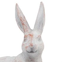 Artikel Kanin sittande dekorativ kanin konstgjord sten vit brun 15,5x8,5x22cm