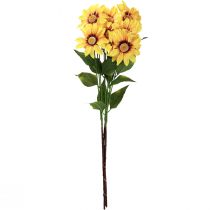 Artikel Konstgjorda solrosor Dekorativa blommor Gul 79cm 3st