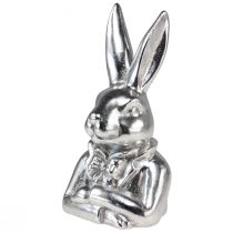 Artikel Dekorativ påskhare Silver Keramik Dekorativ kaninbyst H23cm