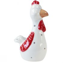 Artikel Dekorativa kycklingar Påskdekoration figurer keramik dekoration 15cm 3st