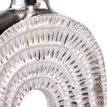 Artikel Dekorativ vas silver metall vas snigel skal spiral H31cm