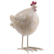 Artikel Dekorativ kyckling påskdekoration höna figur beige röd 11×8×15,5cm