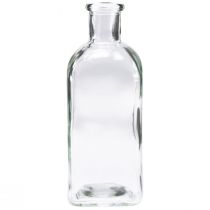 Artikel Dekorativa flaskor Fyrkantiga Minivaser Glas Klar 7x7x18cm 6st