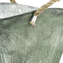 Artikel Blomkruka med jutehandtag metallhandväska 31×20×17cm