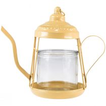 Artikel Värmeljushållare glaslykta tekanna orange Ø15cm H26cm