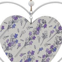 Artikel Dekorativa hjärtan för upphängning av vit lila 18,5×17cm 4st