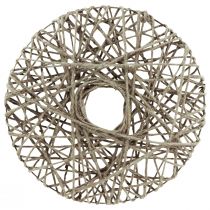 Artikel Dekorativ ringkrans täckt med metall naturfiber sommardekoration Ø30cm