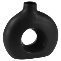 Vas Modern Keramik Svart Modern Oval 21×7×20cm