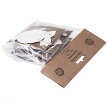 Artikel Honeycomb påskharar för upphängning av vit orange H8cm 5st