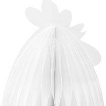 Artikel Dekorativ kycklingbikakepapper dekorationsfigur vit 28,5x15,5x30cm