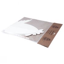 Artikel Dekorativ kycklingbikakepapper dekorationsfigur vit 28,5x15,5x30cm