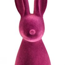Artikel Flockad kanin påskhare-dekoration – 2:a valet – Violett 15×15,5×47 cm