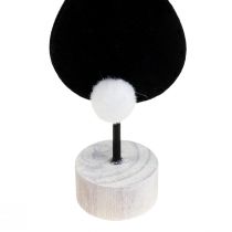 Artikel Stativ bordsdekoration Påskhare dekoration filt svart 50cm