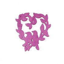 Artikel Scatter dekoration fågel trä hjärta bord dekoration färg 3,5/1,5cm 72 st