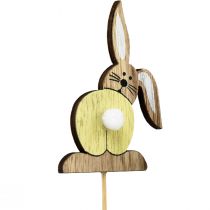 Artikel Påskhare blomproppar i trä Påsk färgglada H8cm 12 st