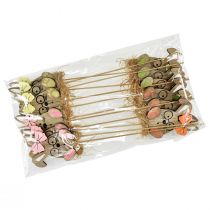 Artikel Blomplugg trä påskplugg kanin med glas 8,5cm 12 st