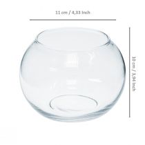Artikel Kulvas glas blomvas rund glas dekoration H10cm Ø11cm