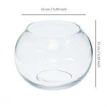 Artikel Kulvas glas blomvas rund glas dekoration H11cm Ø15cm