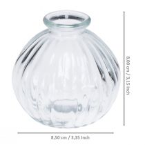 Artikel Liten glasvas kulvas vas vas klara spår Ø8,5cm H8cm
