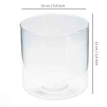 Artikel Glasvas glascylinder blomvas glasdekoration H15cm Ø15cm
