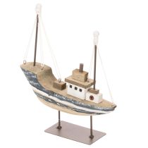 Artikel Skeppsdekoration, maritim stil, trä med stativ, 20 cm