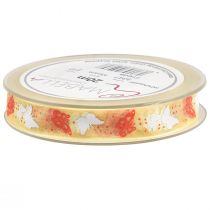 Artikel Organzaband fjärilsband gult 15mm 20m