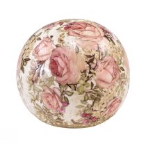 Artikel Keramikkula med rosor keramik dekorativ lergods Ø9,5cm