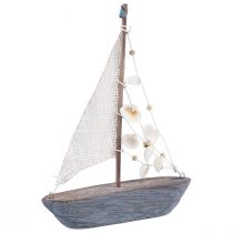 Artikel Segelbåtsdekoration segelfartyg trä vintage 18×3,5×24cm