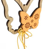 Blomplugg fjäril dekorativ plugg trä 8,5x7cm 12 st