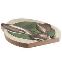 Artikel Påskdekoration träkaniner dekoration naturfärgad 33cm×45cm