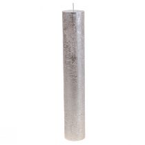 Artikel Koniska ljus stora platinamönster glitter Ø50×H300mm 4 st