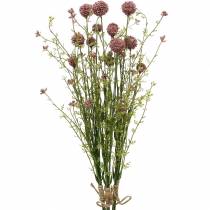 Artificiell Craspedia Violett Trumstick Konstgjorda blommor 3st