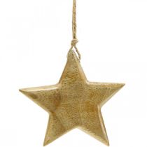 Artikel Adventsdekoration, stjärna av trä, juldekoration stjärna H9cm 3 st